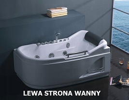Wanna z hydromasażem 140x80 Lemur 796 Hydrosan Lewa