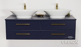 Szafka wisząca z umywalkami nablatowymi 140 cm Belli Gold Gante