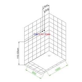 Kabina prysznicowa zabudowana prostokątna profil szczotkowany 100x80 Alma Lewa