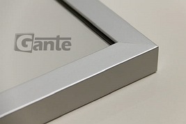 Lustro łazienkowe prostokątne 90x80 cm srebrna rama