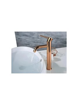 Miedź połysk bateria umywalkowa w kolorze miedzi Lungo Rea