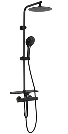 Czarny zestaw prysznicowy z termostatem Mike Rea