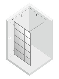 Czarne szprosy ścianka prysznicowa 90 cm EXK-2022 Avexa Black New Trendy