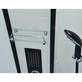 Kabina prysznicowa niski brodzik hydromasaż biały środek 90x90 WSH-311B