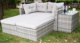 Zestaw mebli ogrodowych z technorattanu Rodos Loge Garden