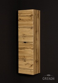 Słupek łazienkowy z koszem wiszący dąb naturalny 40x143,5 cm Victa Gante