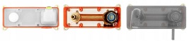 Bateria umywalkowa w kolorze miedzianym Lungo Gold Rose Rea