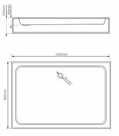 Brodzik prysznicowy prostokątny 80x120 cm BVTRC80X120/14
