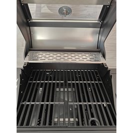 Grill gazowy ZEUS-A kolor czarny ruszt żeliwny moc 8,5 kW + pokrowiec + palnik boczny