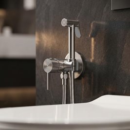 Bateria bidetowa podtynkowa Rea Foster inox