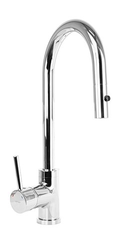 Bateria kuchenna z wyciąganą wylewką chrom CMB7563CH Lugo Corsan