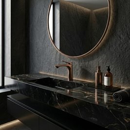 Bateria umywalkowa miedź szczotkowana Rea Vision REA-B6343 zdjęcie 7