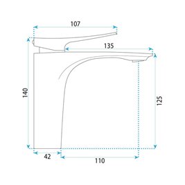 Bateria umywalkowa miedź szczotkowana Rea Vision REA-B6343 zdjęcie 8