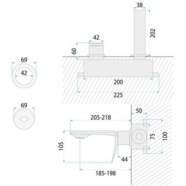 Bateria umywalkowa podtynkowa chrom box Rea Vision REA-B6960 zdjęcie 10