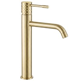 Bateria umywalkowa wysoka Rea Lungo Diamond złoto szczotkowane REA-B9845
