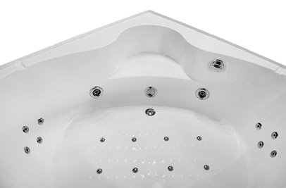 Duża wanno kabina Spa z hydromasażem + sauna parowa 155x155 cm MO-0543