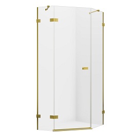 Złota szczotkowana kabina pięciokątna 100x80 EXK-3860 Avexa New Trendy Gold Brushed