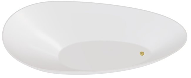 Matowa wanna wolnostojąca + klik-klak złoty Keya Matt Besco 165x70 cm WMMB-165KKG