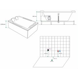 Duża wanna z hydromasażem 180x120 Kari 942 Hydrosan