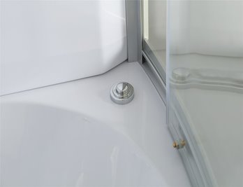 Duża wanno kabina Spa z hydromasażem + sauna parowa 155x155 cm MO-0543