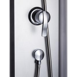 Kabina prysznicowa zabudowa czterościenna z siedziskiem 80x80 Evora Black