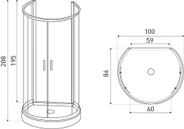 Kabina prysznicowa przyścienna z brodzikiem Vibe Kerra