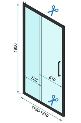 Kabina prysznicowa narożna rozsuwana 120x80 Rapid Slide Rea Chrom