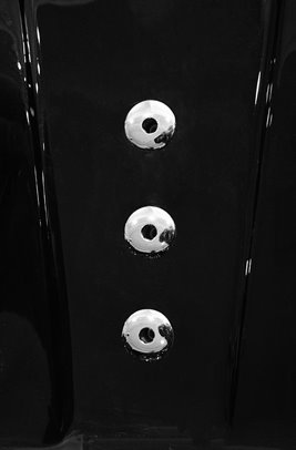 Czarna wanna z hydromasażem dwuosobowa 180x120 cm MO-1631BHC Prawa