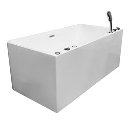Wanna wolnostojąca z hydromasażem prostokątna konglomerat 150x75 cm MO-1801
