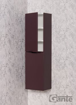 Słupek łazienkowy wiszący burgundowy czarny uchwyt 143,5x40 cm Magnolia Gante