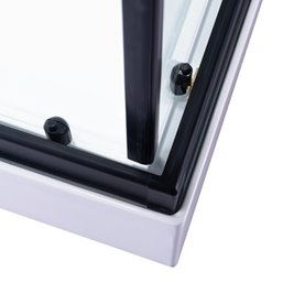 Kabina prysznicowa zabudowana na niskim brodziku kwadratowa 80x80 LISA-80