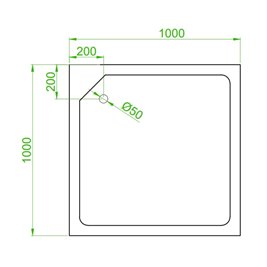 Kabina prysznicowa zabudowana kwadratowa 100x100 cm profil szczotkowany LISA