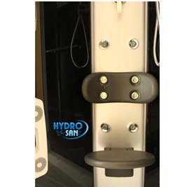 Kabina prysznicowa z hydromasażem niski brodzik czarne ściany 90x90