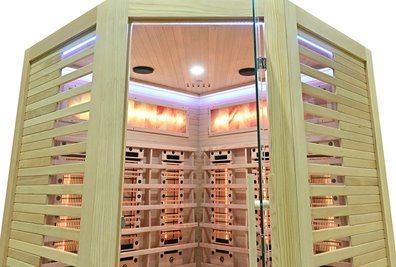 Sauna na podczerwień kamień solny + turmaliny 150X150X190CM MO-RL3CST Infrared Mazur
