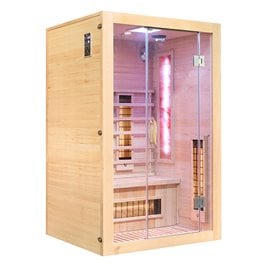 Sauna na podczerwień dwuosobowa panele sól himalajska 120X105X190CM MO-EA2R Infrared Mazur