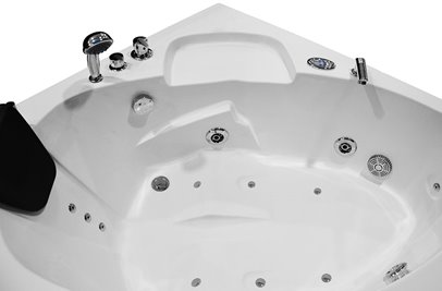 Wanna łazienkowa z hydromasażem Spa narożna 135x135 cm MO-0313