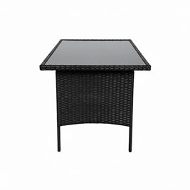 Zestaw mebli ogrodowych z technorattanu sofa, stół, krzesła, pufy Manas zdjęcie 11