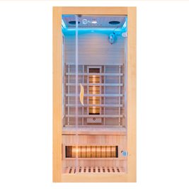 Sauna na podczerwień jednoosobowa + kamienie solne 90X90X190CM MO-EA1RS Infrared Mazur