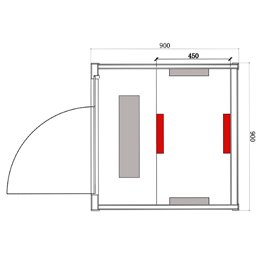 Sauna na podczerwień 2-osobowa 90x90 cm grzejniki kwarcowe i karbonowe Alta1 Infrared