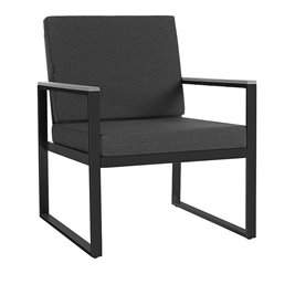 Zestaw mebli ogrodowych metalowych stół, sofa oraz fotele Carter kolor czarny