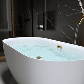 Wanna wolnostojąca 150 cm złoty korek oraz przelew Cesana Hydrosan