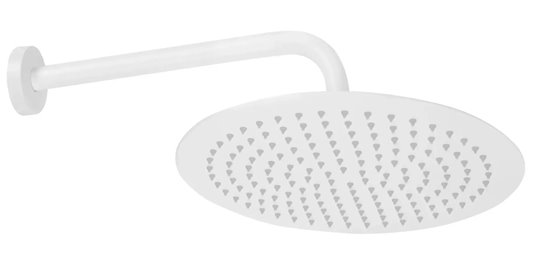 Biały zestaw prysznicowy podtynkowy z termostatem Lungo Miller Rea