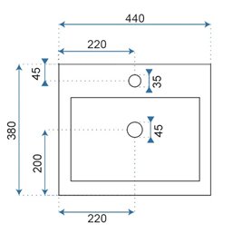 Umywalka wolnostojąca, monolityczna Daria Rea