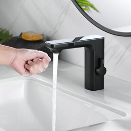 Czarna bateria bezdotykowa automatyczna F14-BL LCD