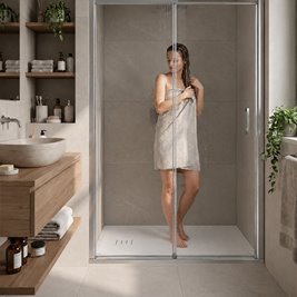 Brodzik prostokątny biały struktura kamienia smc 100x80 Magnum White Rea zdjęcie 4