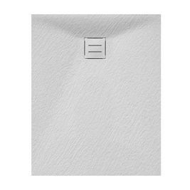 Brodzik prostokątny biały struktura kamienia smc 100x80 Magnum White Rea
