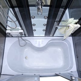 Kabina prysznicowa z hydromasażem prostokątna zabudowana 150x85 MO-0505-150