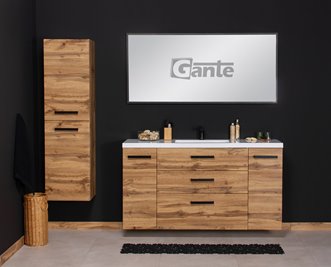 Szafka wisząca z umywalką 140 cm kolor dąb naturalny 39/3 seria Fokus Loft Gante