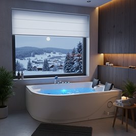 Wanna z hydromasażem asymetryczna Carmen 631 L 180x120