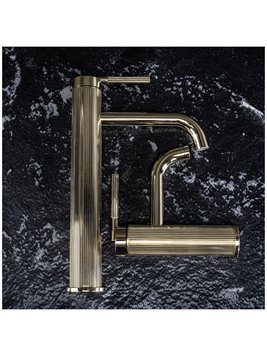 Bateria umywalkowa wysoka Argon Rea złoty połysk